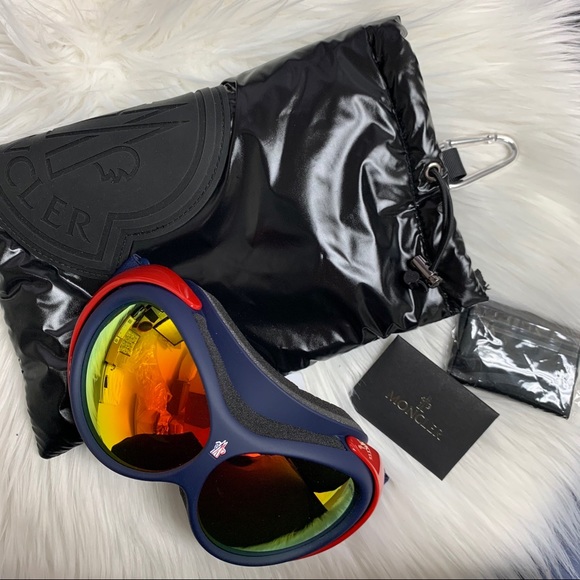NWT Moncler 89mm Mirrored Snow Goggles - Picture 4 of 9